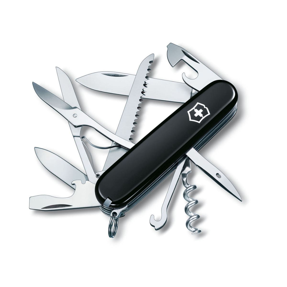 빅토리녹스(VICTORINOX) 헌츠맨 91mm 미디움 포켓 스위스 아미 나이프 블랙 1.3713.3