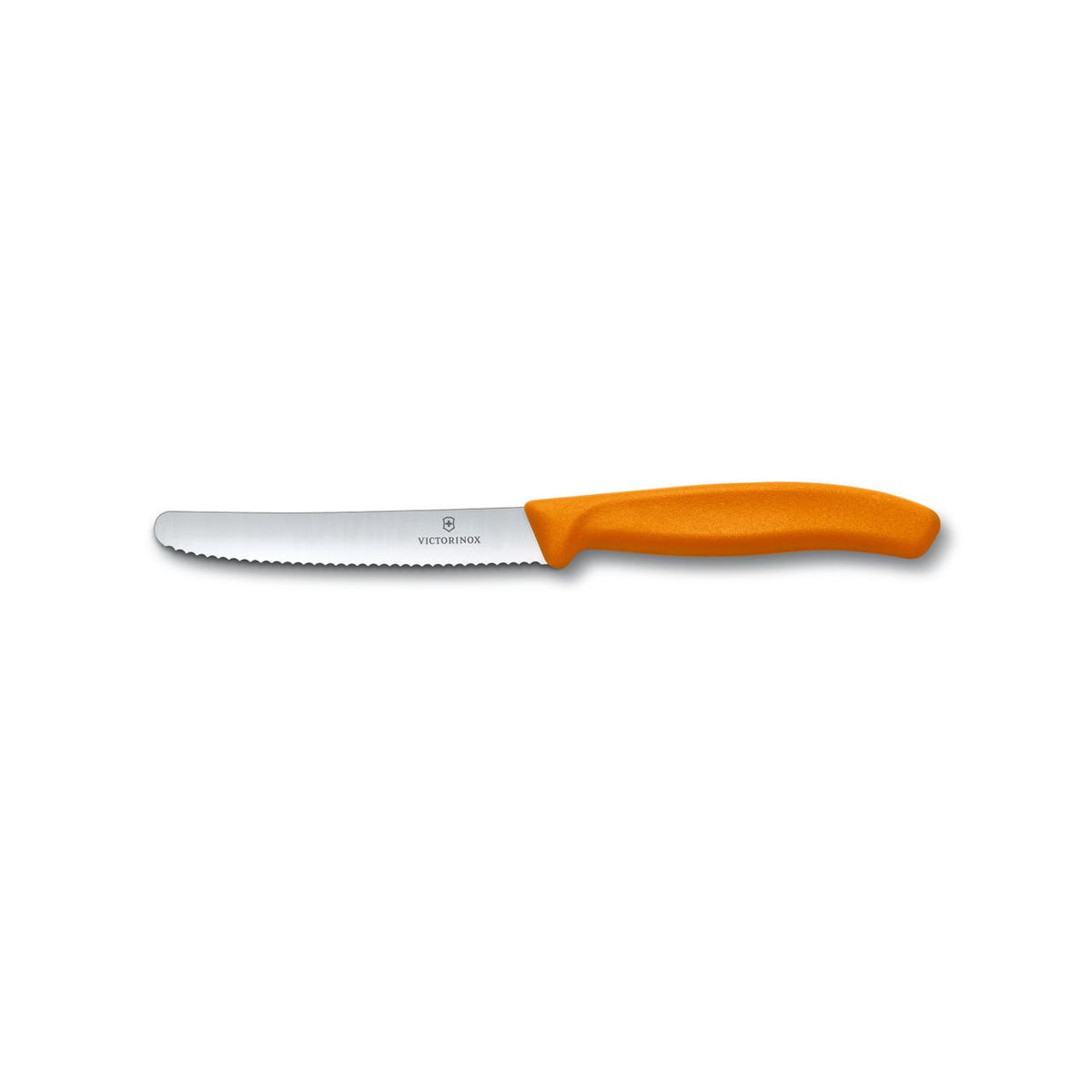 빅토리녹스(VICTORINOX) 스위스 클래식 커트러리 물결날 과도 페어링 나이프 / 테이블 나이프 11cm 오렌지 6.7836.L119