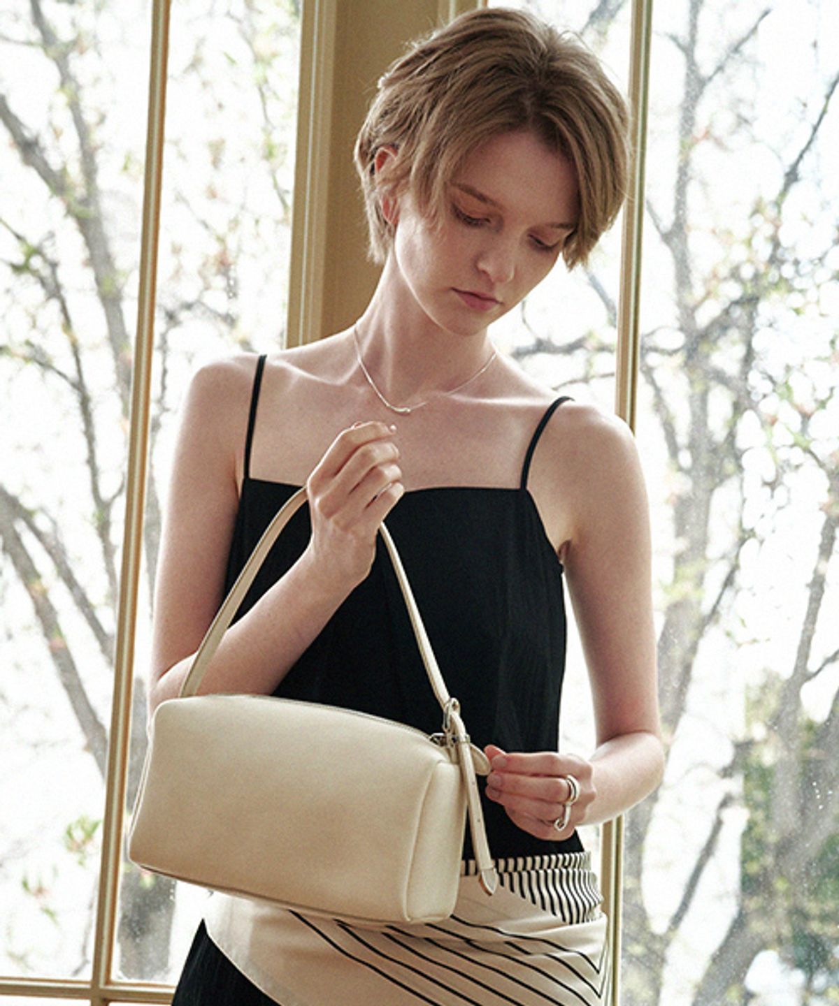 드메이커(DEMAKER) Woody mini bag-ivory
