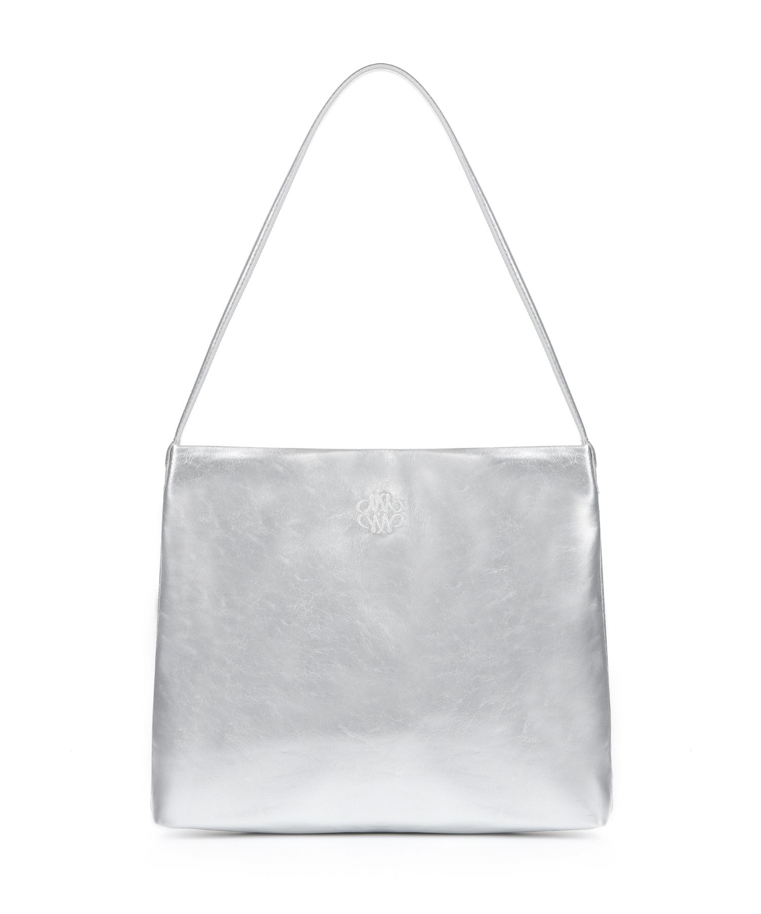MUSINSA | NICK&NICOLE ESSENTIAL LEATHER SQUARE BAG_SILVER