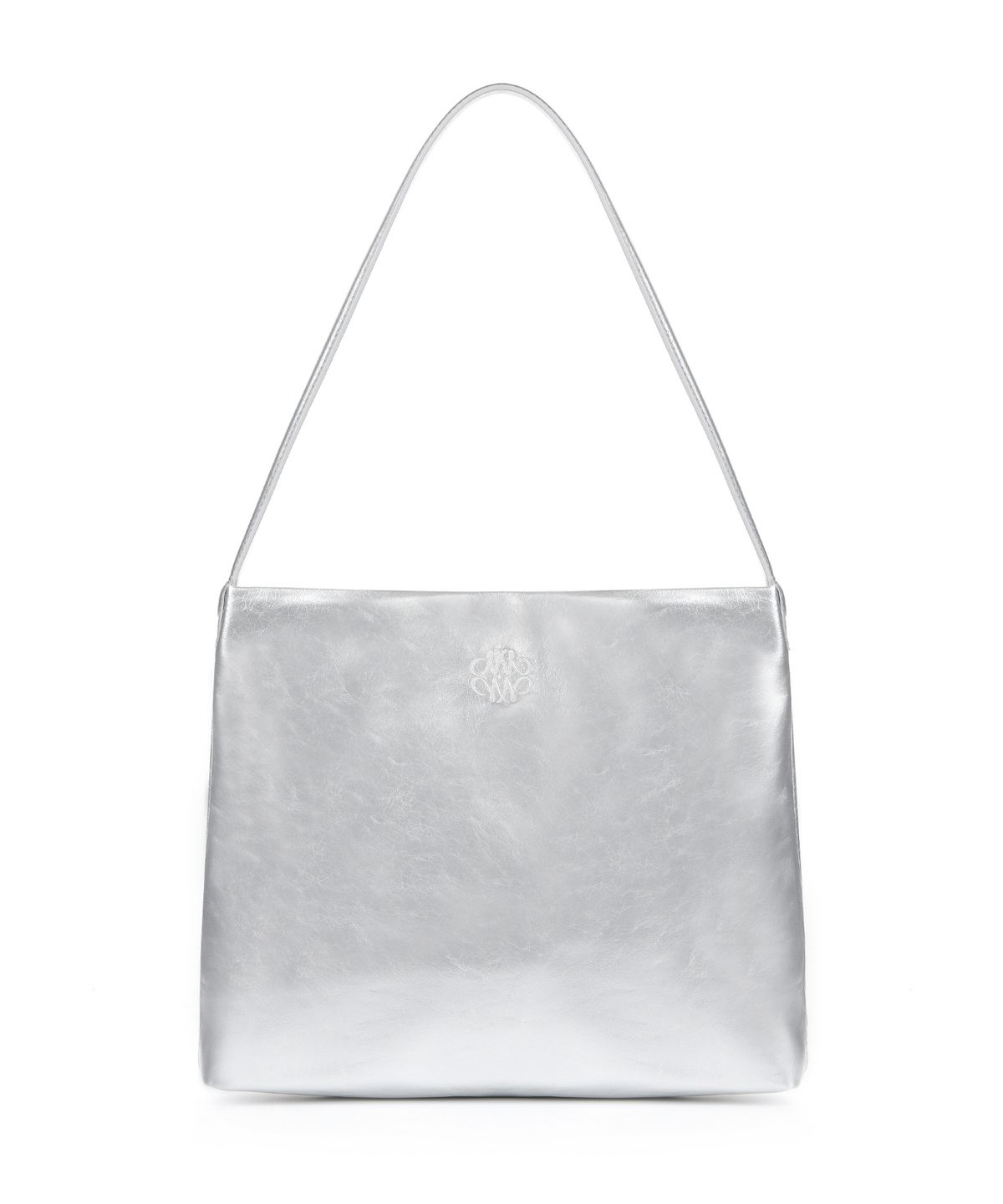 닉앤니콜(NICK&NICOLE) ESSENTIAL LEATHER SQUARE BAG_SILVER