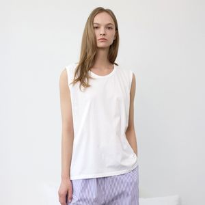 리브 무지 여성 나시 티셔츠 (2color)