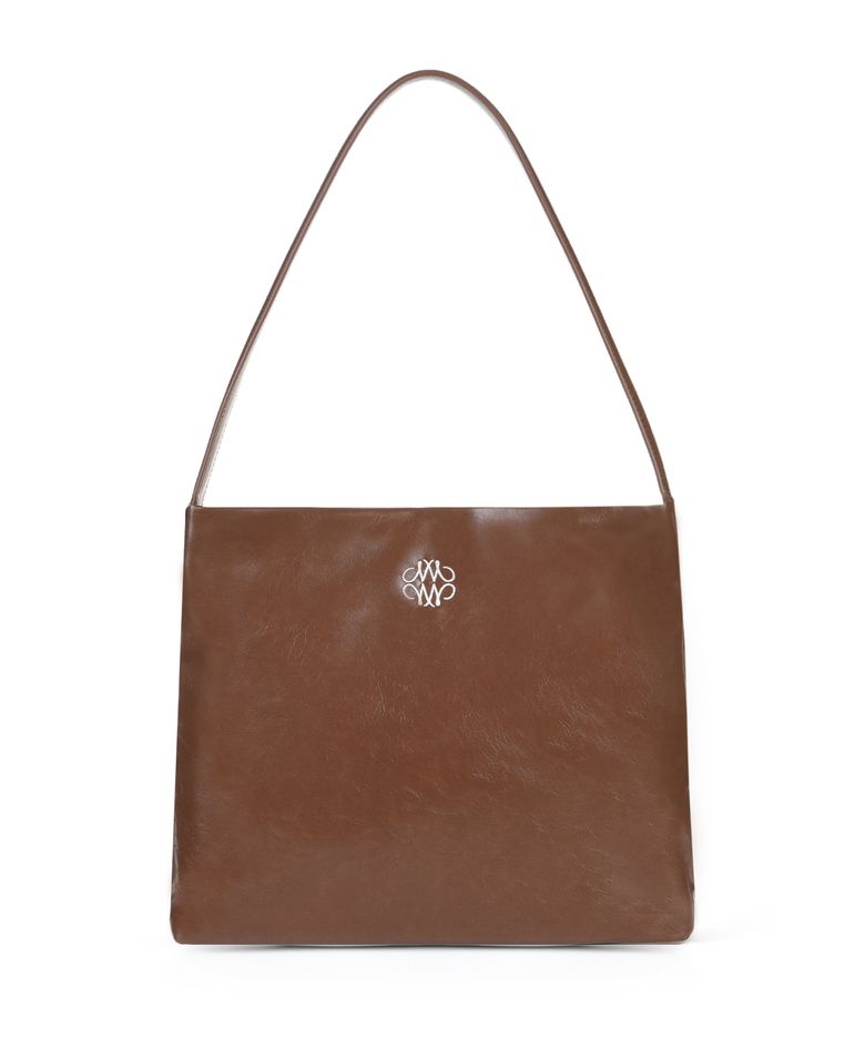 ESSENTIAL LEATHER SQUARE BAG_BROWN