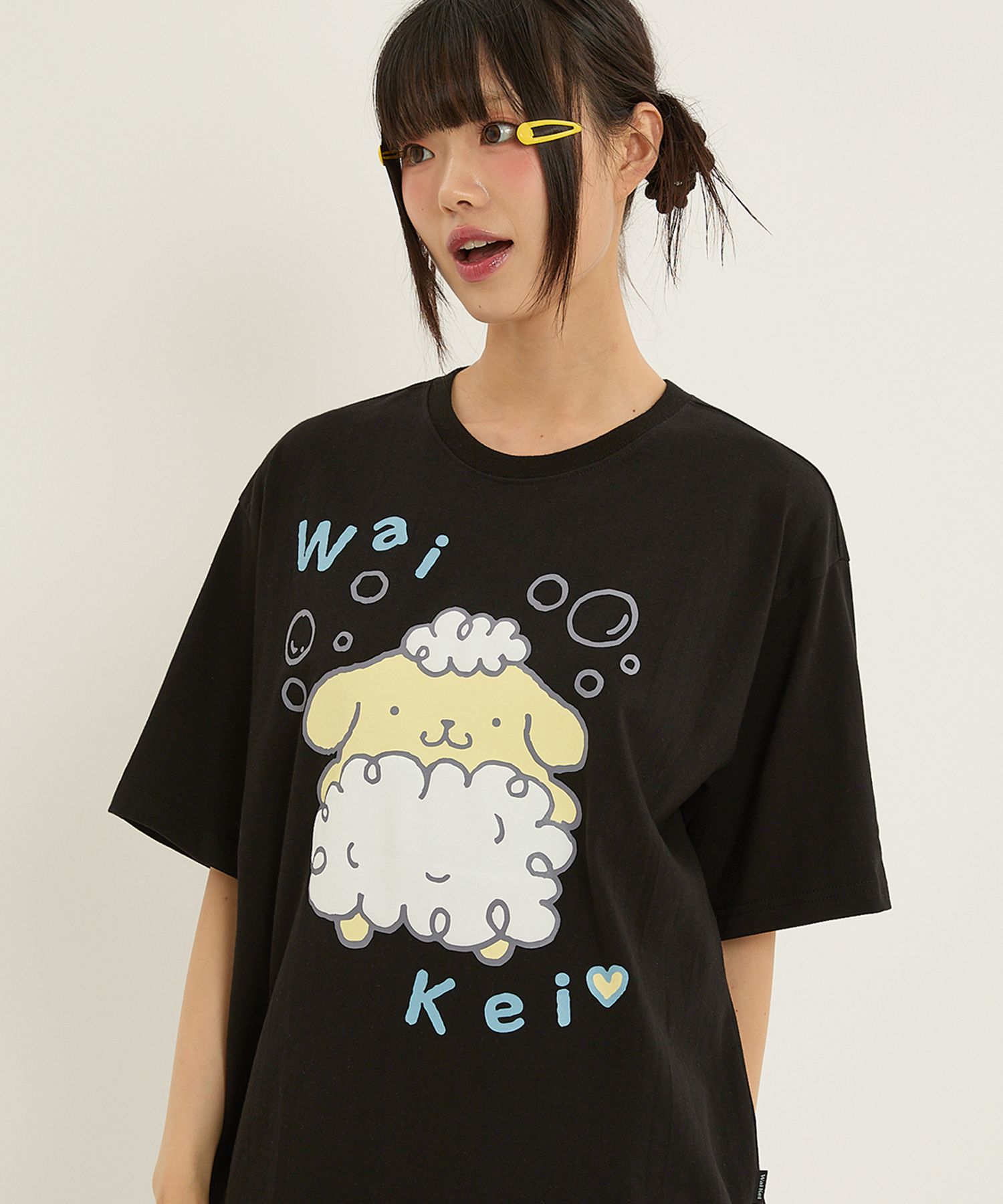 Wai Kei☆POMPOMPURIN Graphic Half Sleeve T-shirt MUSINSA公式 | WAI KEI Bubble Pompompurin Graphic Short