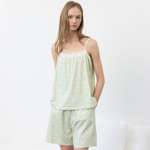 코제 플라워 여성 끈나시 잠옷 세트