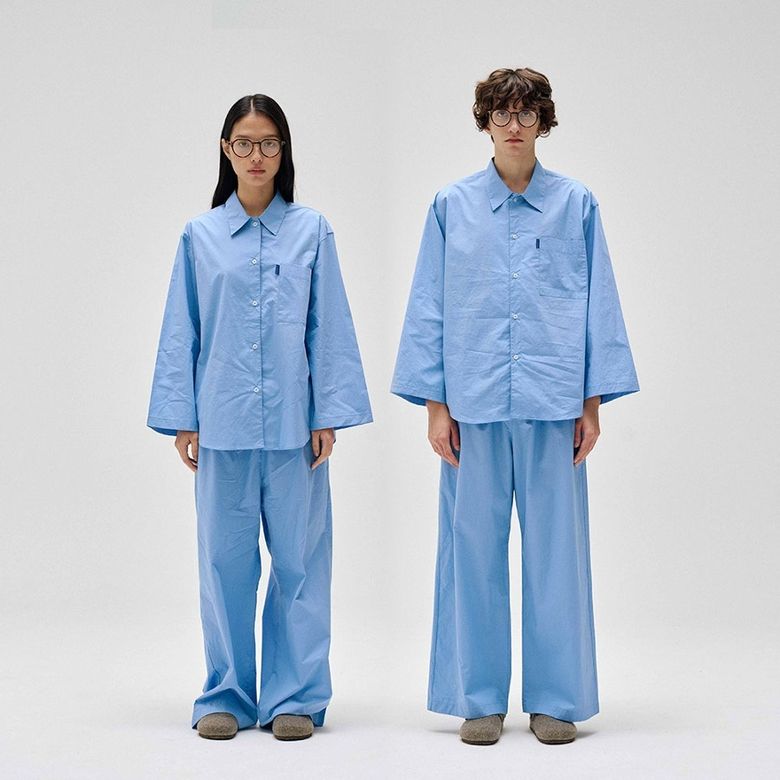 클래식 홈웨어 파자마 셋업_콘플라워블루 2SIZES (선물패키지포함)