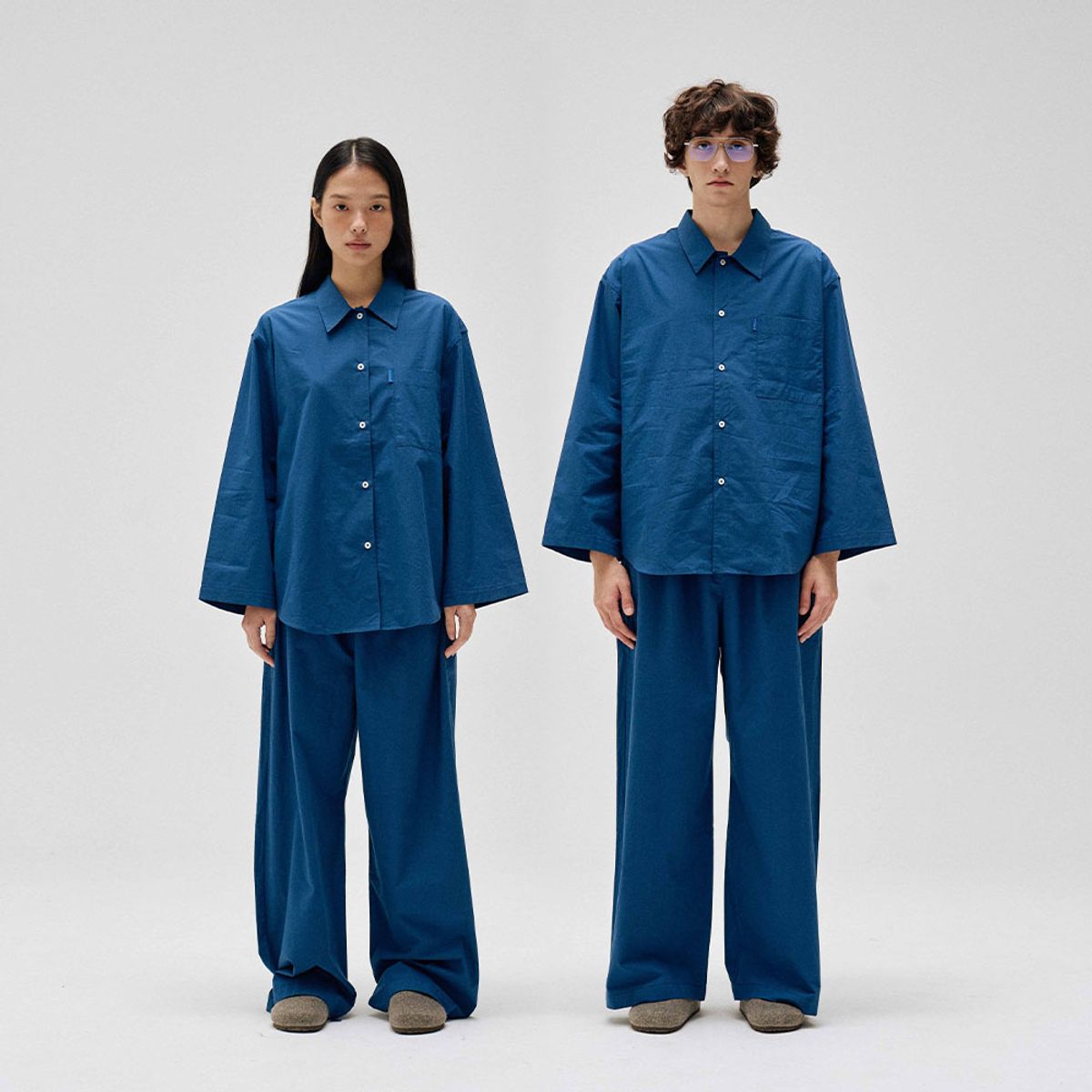 핀카(FINCA) 클래식 홈웨어 파자마 셋업_네이비 2SIZES (선물패키지포함)