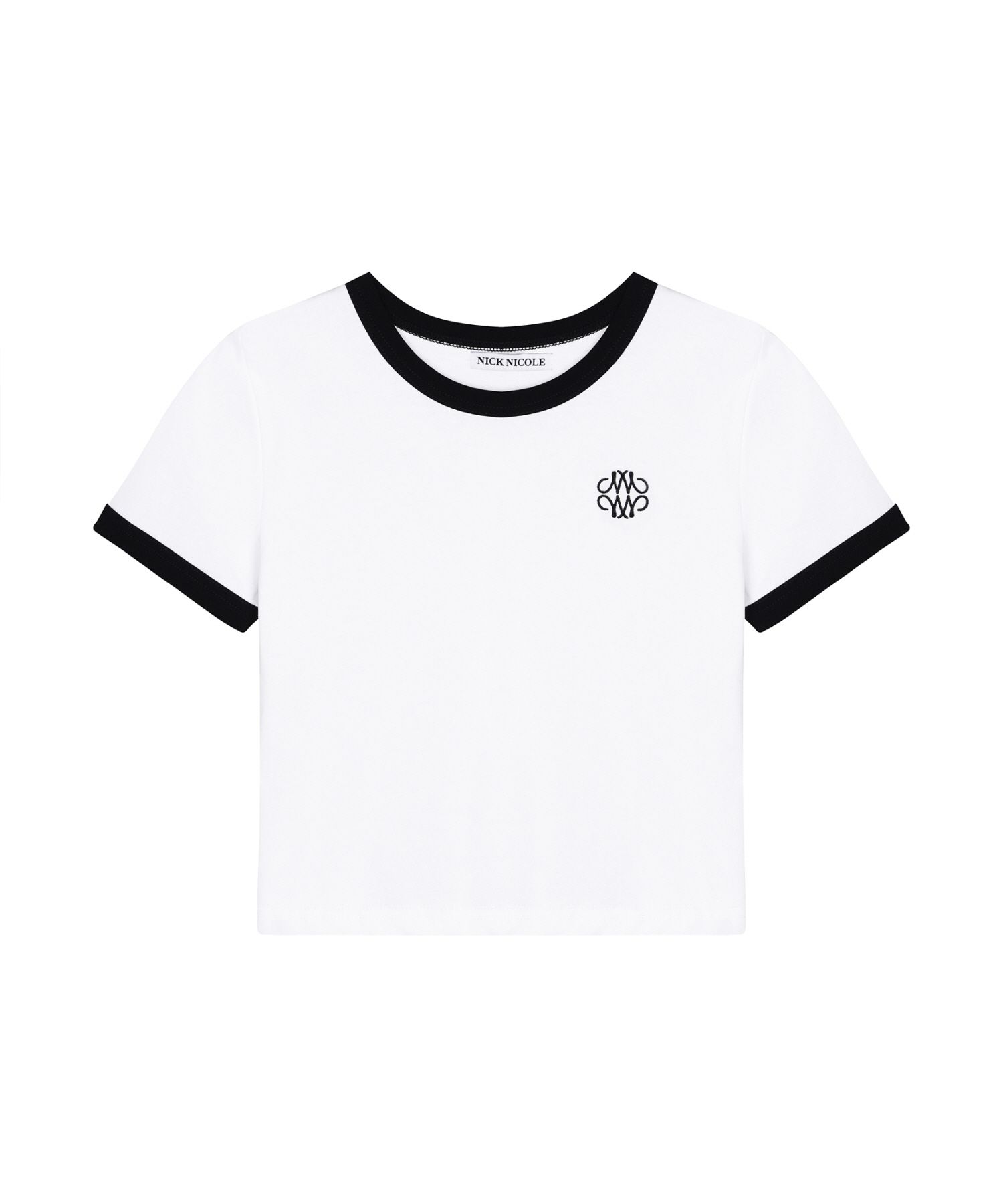MUSINSA | NICK&NICOLE NICOLE COLOURWAY RINGER CROP TOP_WHITE