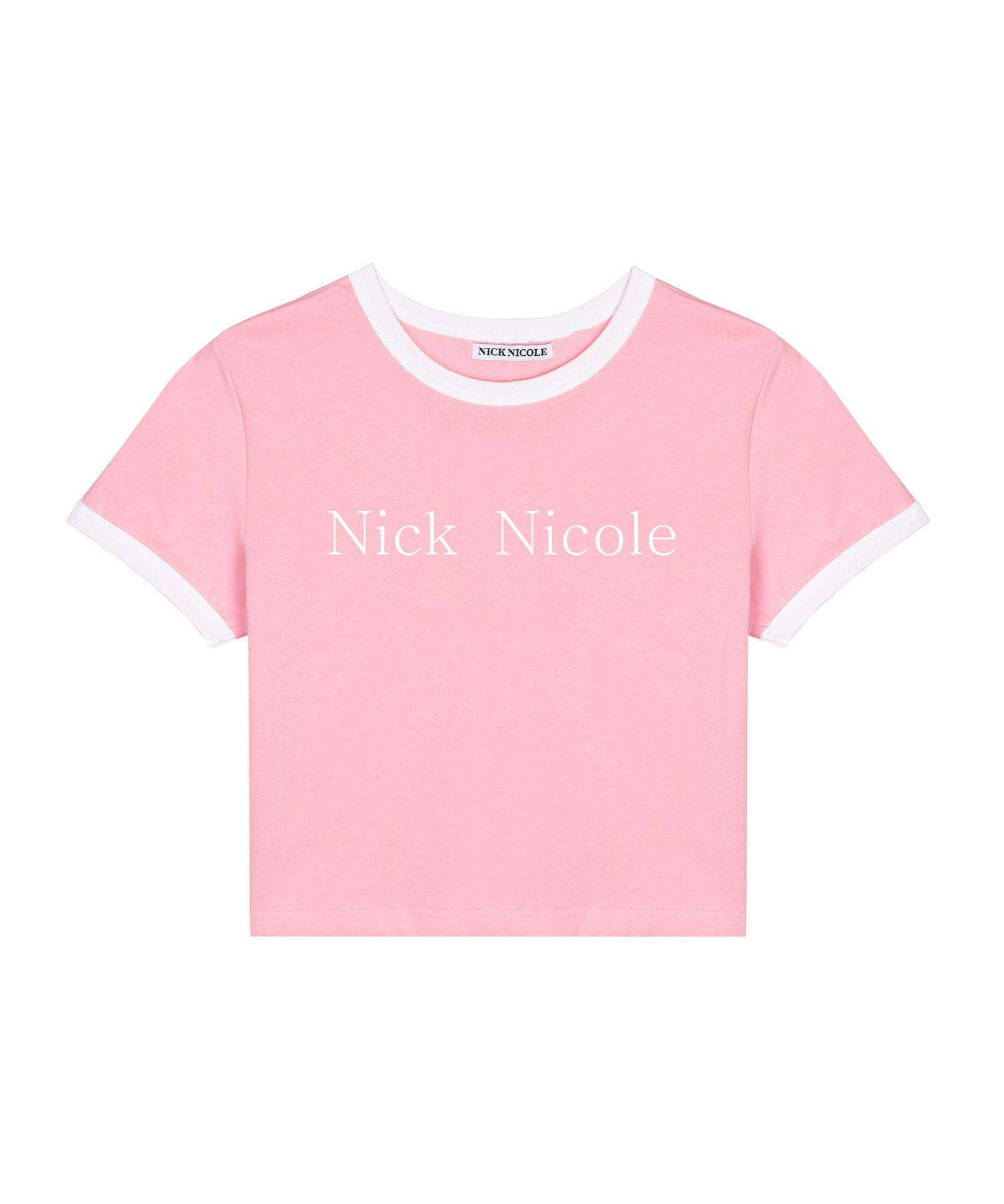 【NICK&NICOLE】 NICOLE SIGNATURE RINGER CROP TOP / 追跡付 NICK&NICOLE】 NICOLE SIGNATURE RINGER CROP TOP / 追跡付