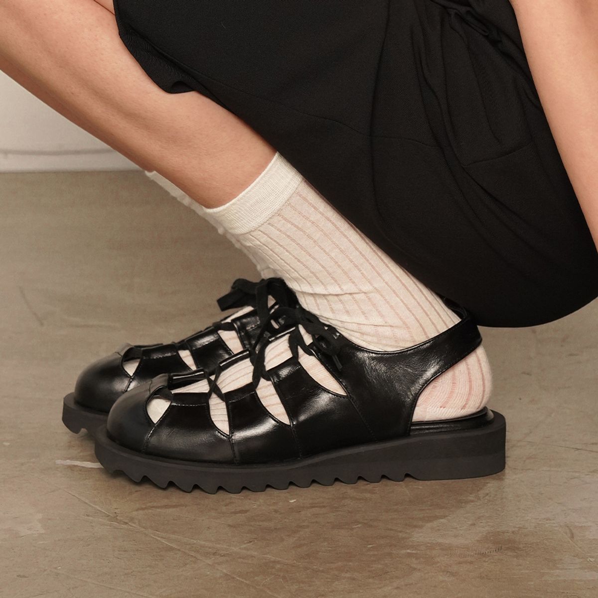 몰핀(MOLPIN) Zen Loafer Sandal_25038_black