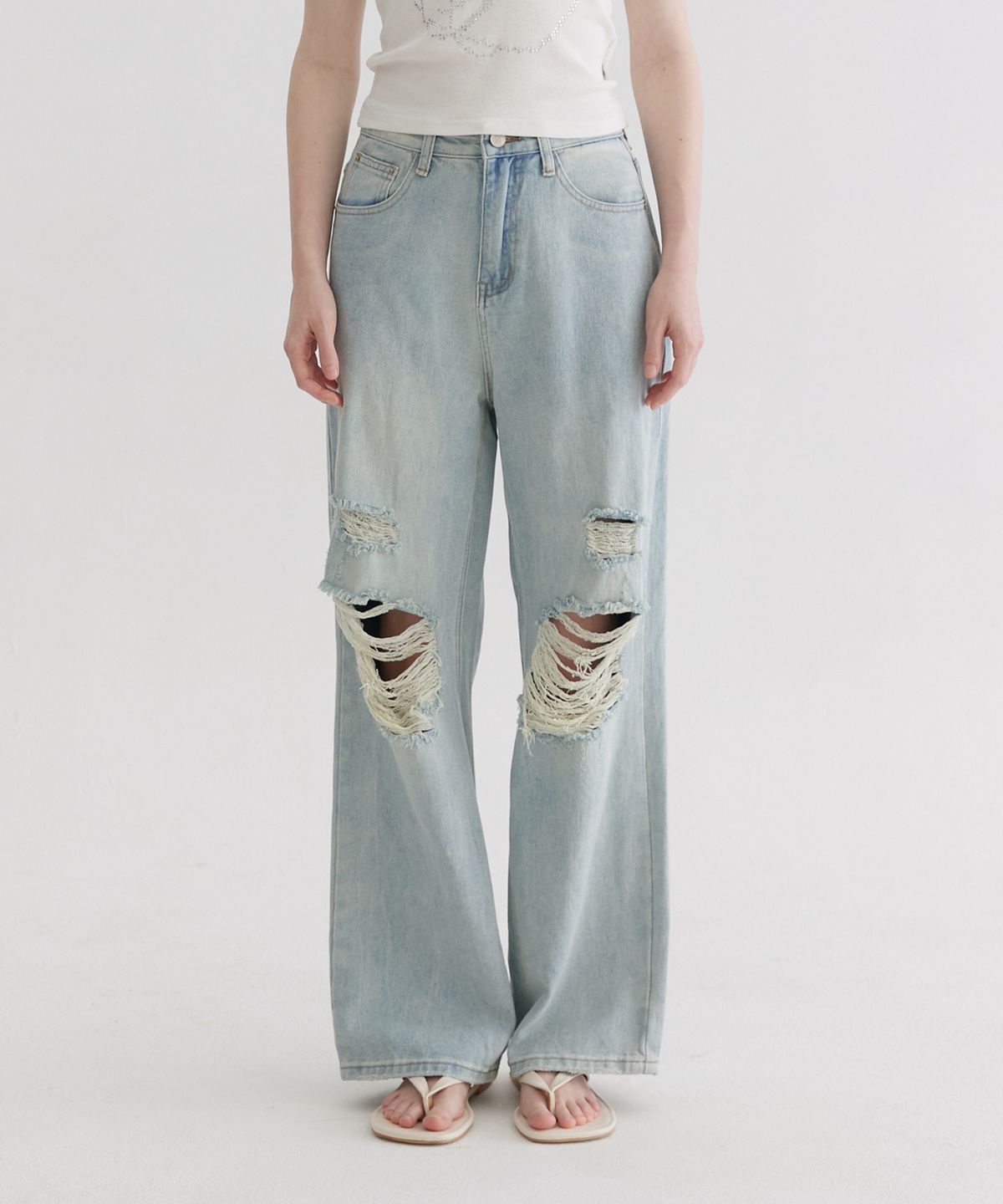 판도라핏(PANDORAFIT) Summer Wide Relief Denim (light blue)
