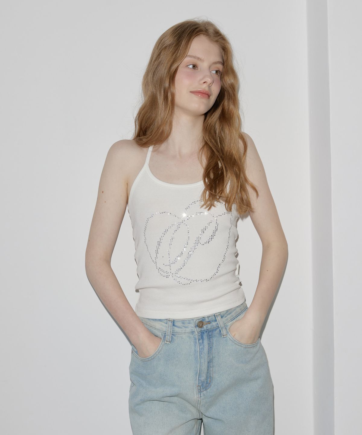 판도라핏(PANDORAFIT) Heart Halter Sleeveless (ivory)