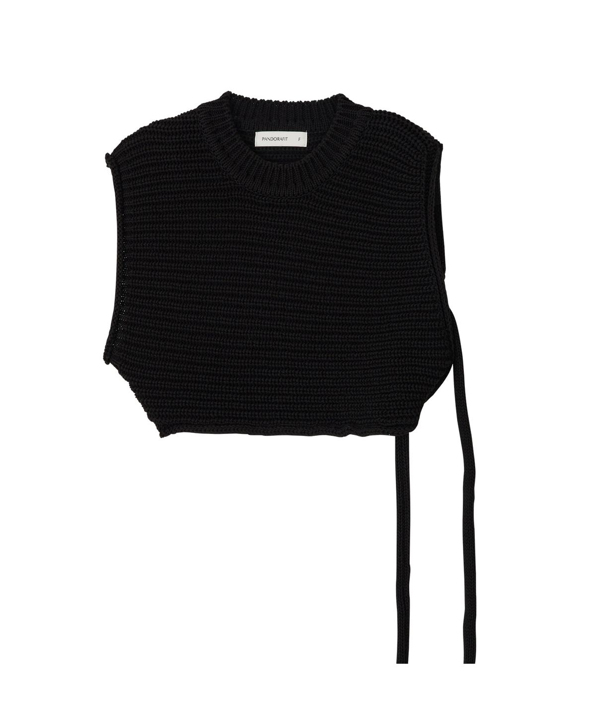 판도라핏(PANDORAFIT) Unbalance Strap Knit Vest (black)