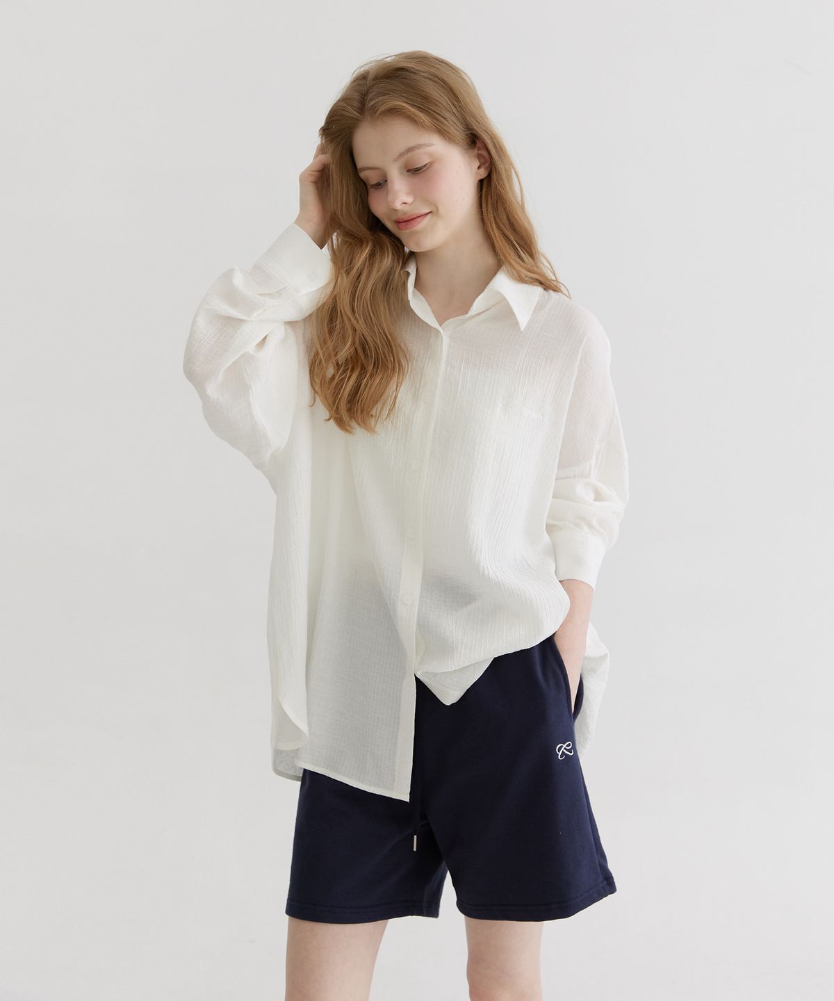 판도라핏(PANDORAFIT) Summer Sheer Shirt (ivory)