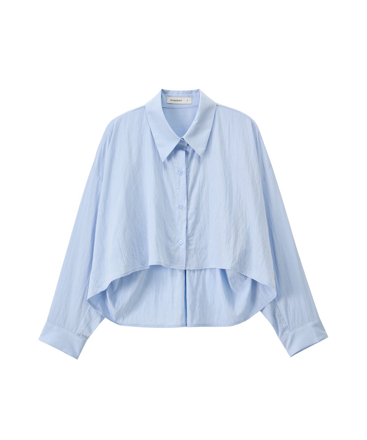 판도라핏(PANDORAFIT) Unbalance Crop Shirts (sky blue)