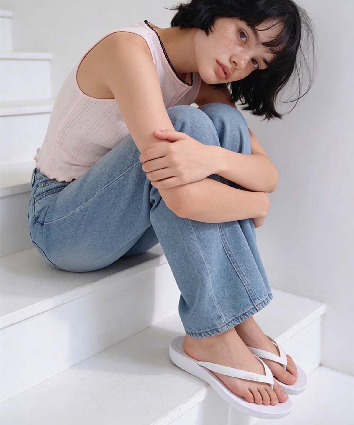 세인트새틴(SAINTSATIN) 아치온 플립플랍 리커버리 쪼리 (3cm) 화이트