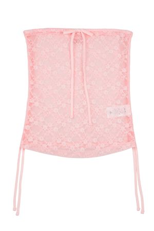 레이스 스트링  탑 [핑크]