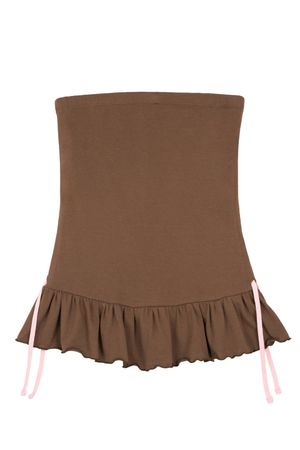 2 Way  러플 탑 [브라운]