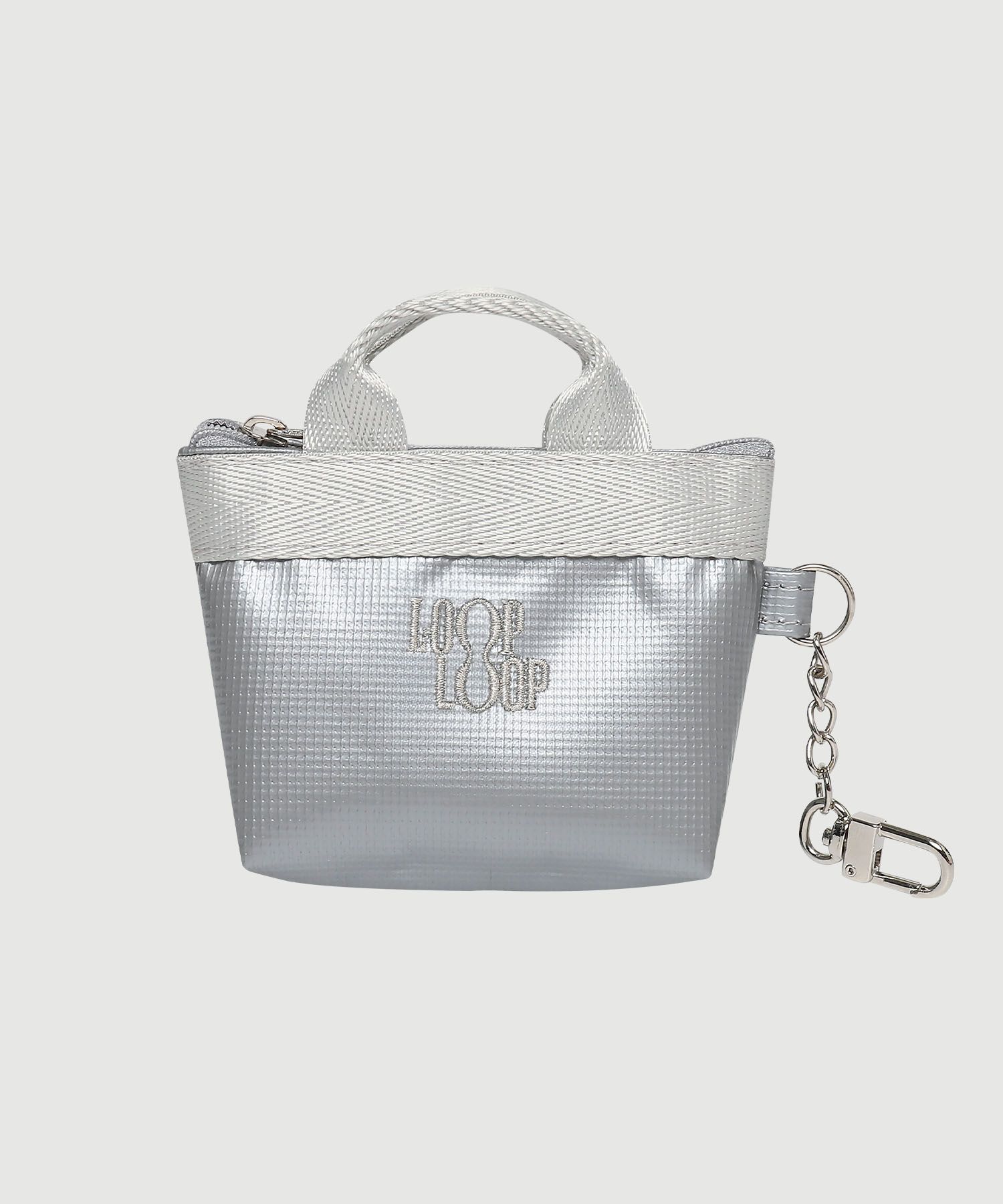 ★LOOPLOOP★Mini Bonnie Bag Keyring★Silver_Black★大人気★ MUSINSA | LOOPLOOP Mini Bonnie Bag Keyring (Silver)