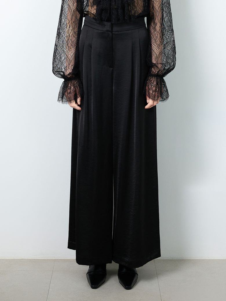 Belle Black Wide-leg Pants