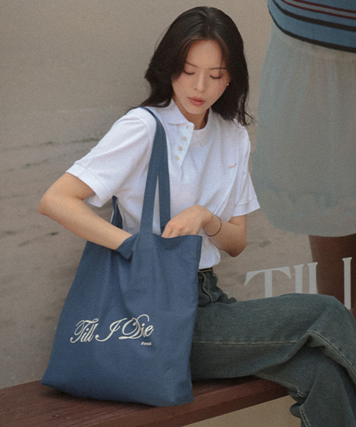 틸아이다이(TILL I DIE) Lettering logo eco bag TISU04AH01_[6color]