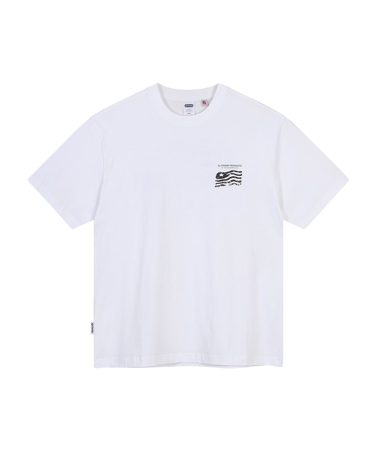 아웃도어 프로덕츠(OUTDOOR PRODUCTS) STARS AND STRIPES HALF SLEEVES (WHITE)