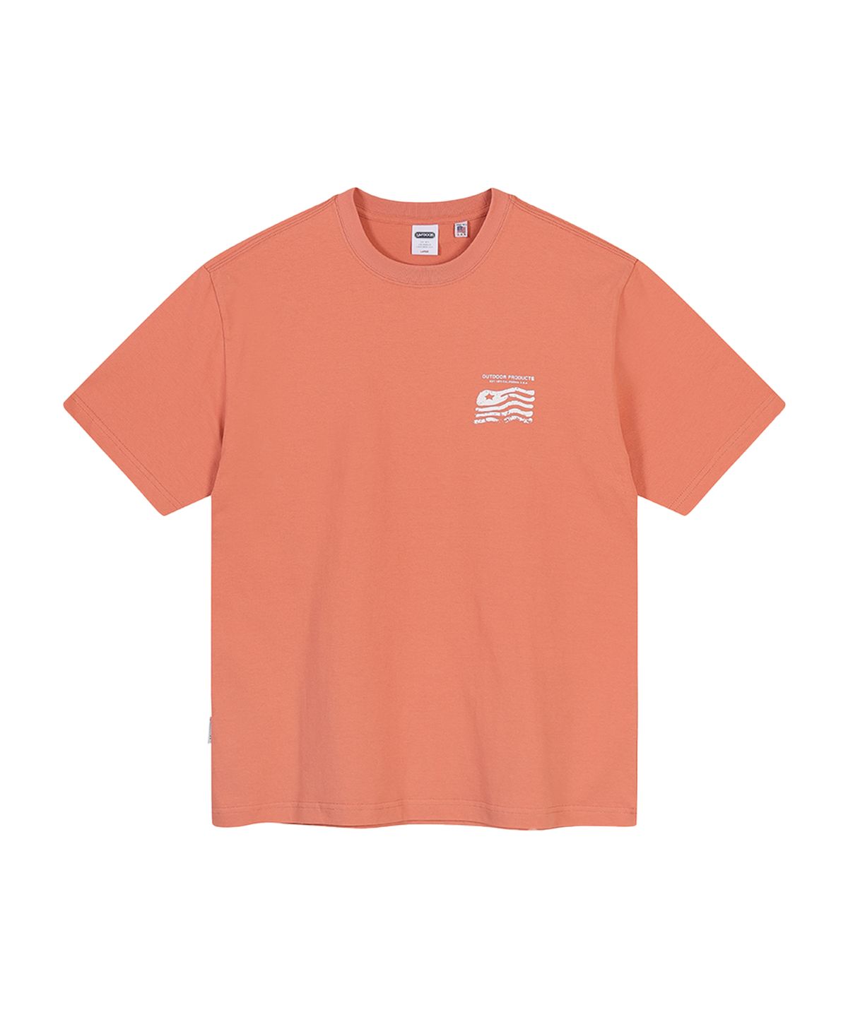 아웃도어 프로덕츠(OUTDOOR PRODUCTS) STARS AND STRIPES HALF SLEEVES (ORANGE)