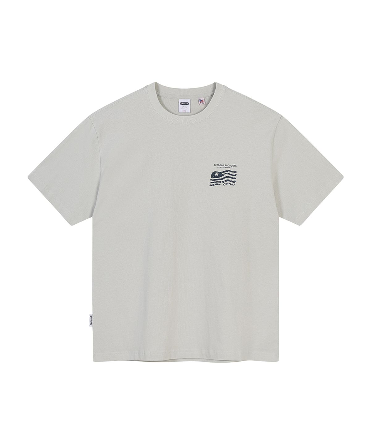 아웃도어 프로덕츠(OUTDOOR PRODUCTS) STARS AND STRIPES HALF SLEEVES (LIGHT GRAY)