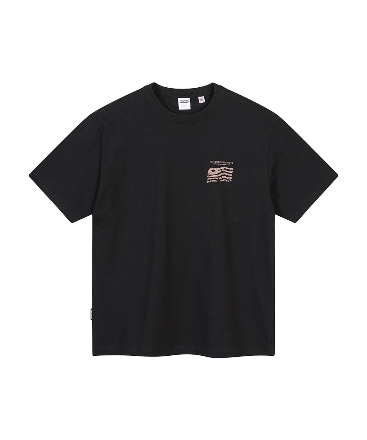 아웃도어 프로덕츠(OUTDOOR PRODUCTS) STARS AND STRIPES HALF SLEEVES (BLACK)