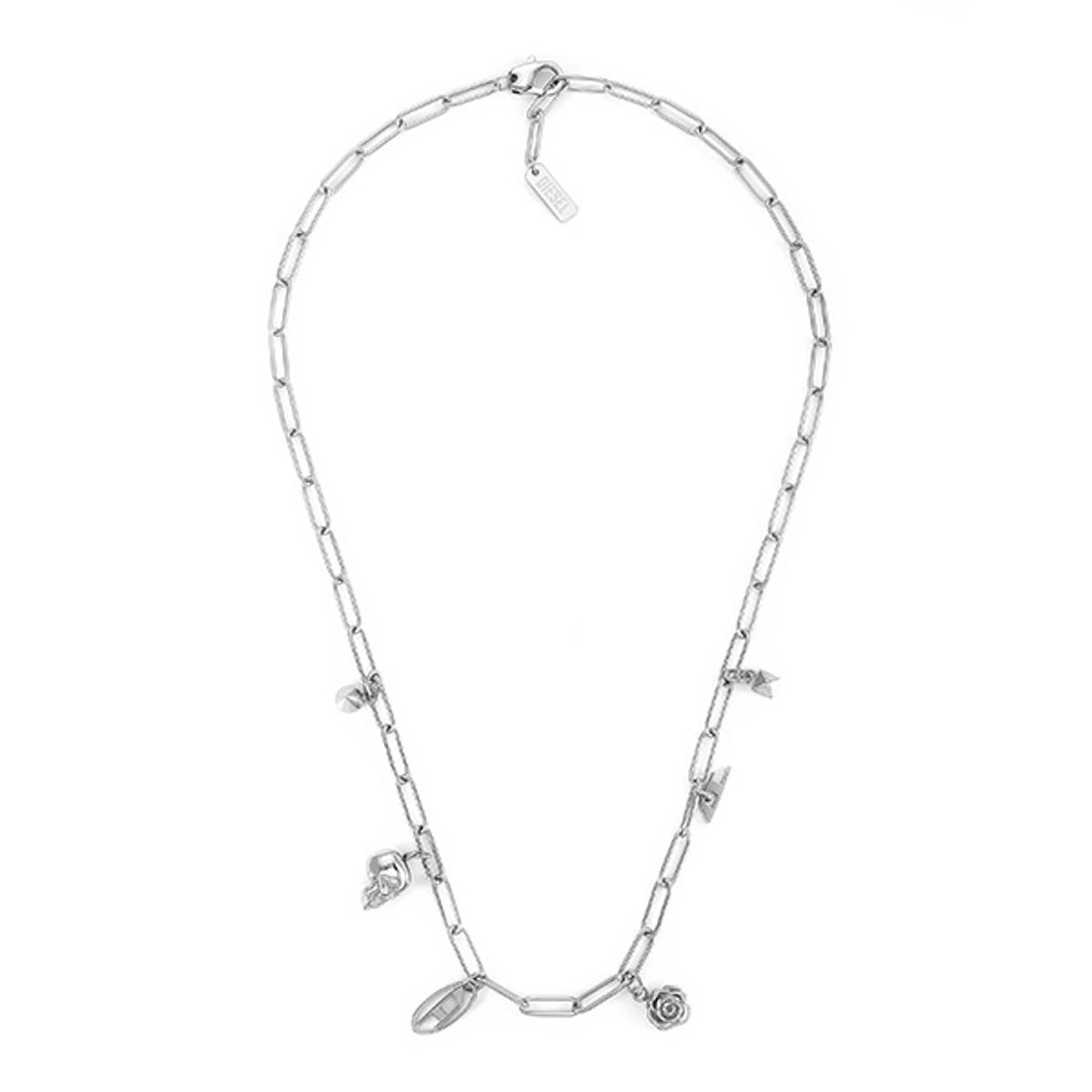 디젤 악세사리(DIESEL ACCESSORY) DX1605040 오벌 D 로고 체인 목걸이