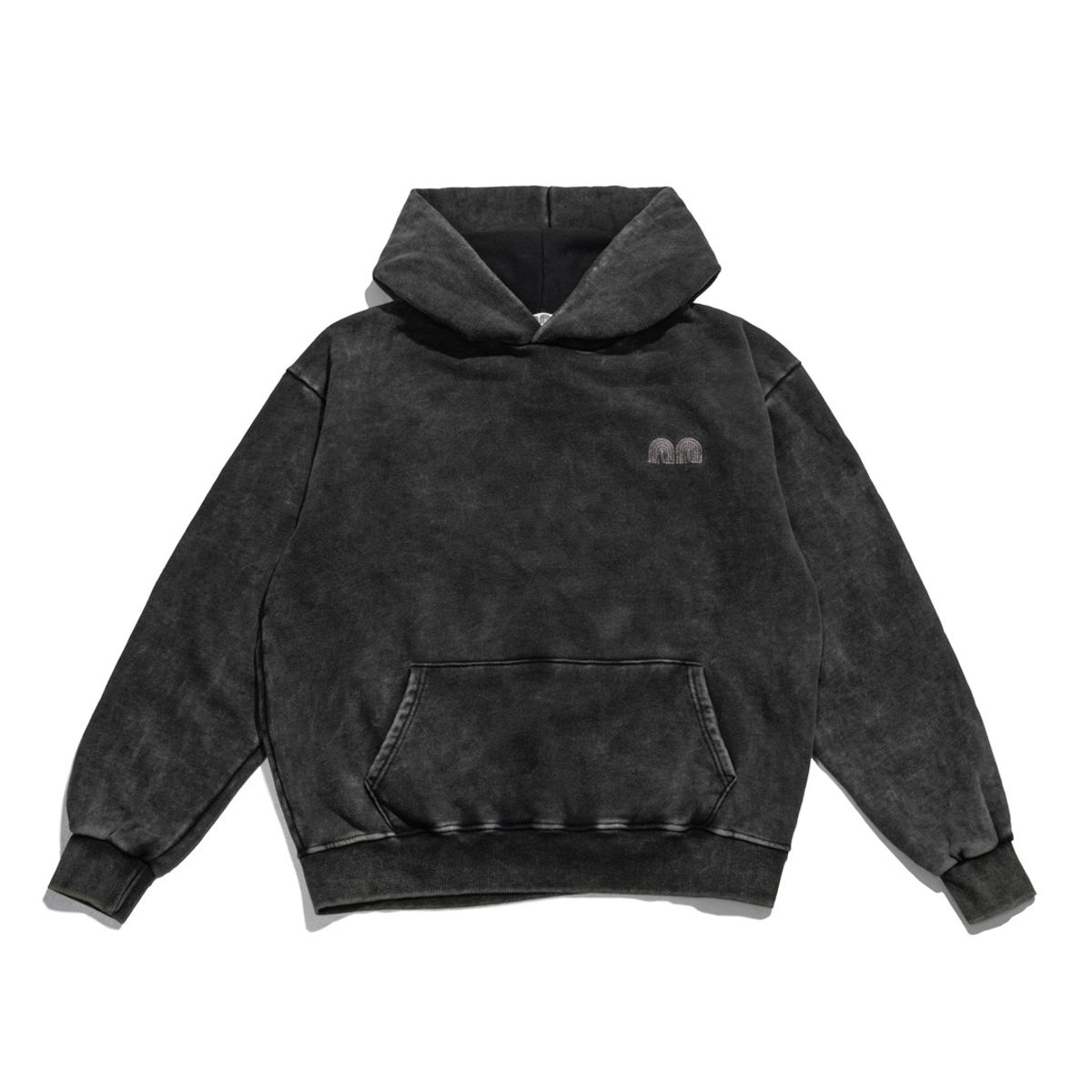 낫뉴(NOT NEW) Basic nn Hoodie Washed Black