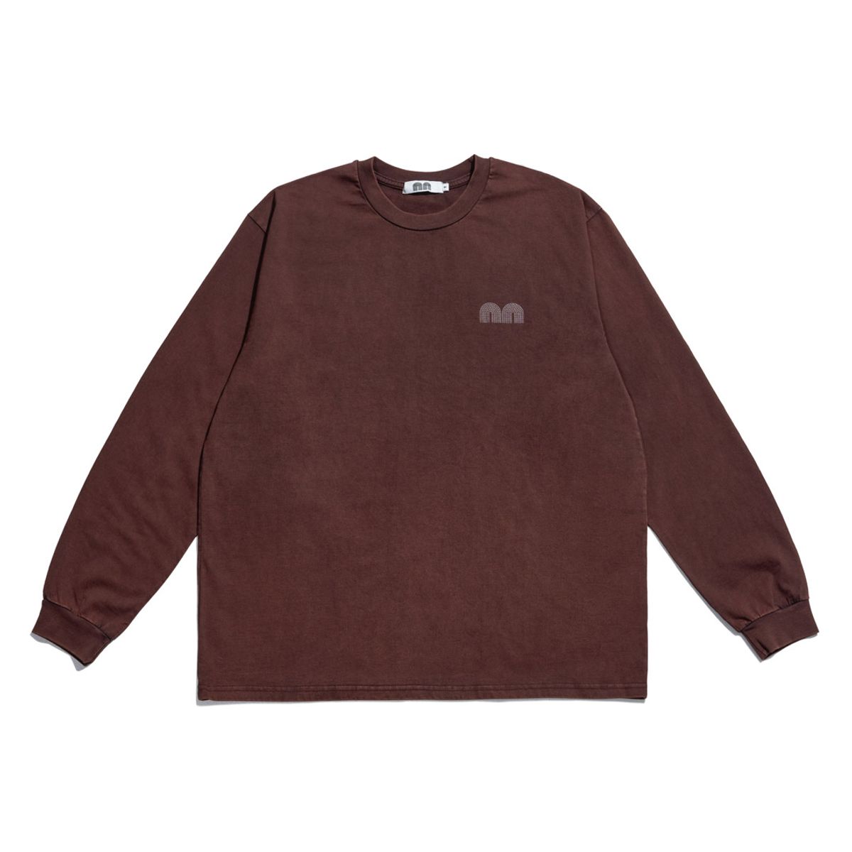 낫뉴(NOT NEW) Basic nn LS T-Shirt Washed Brown
