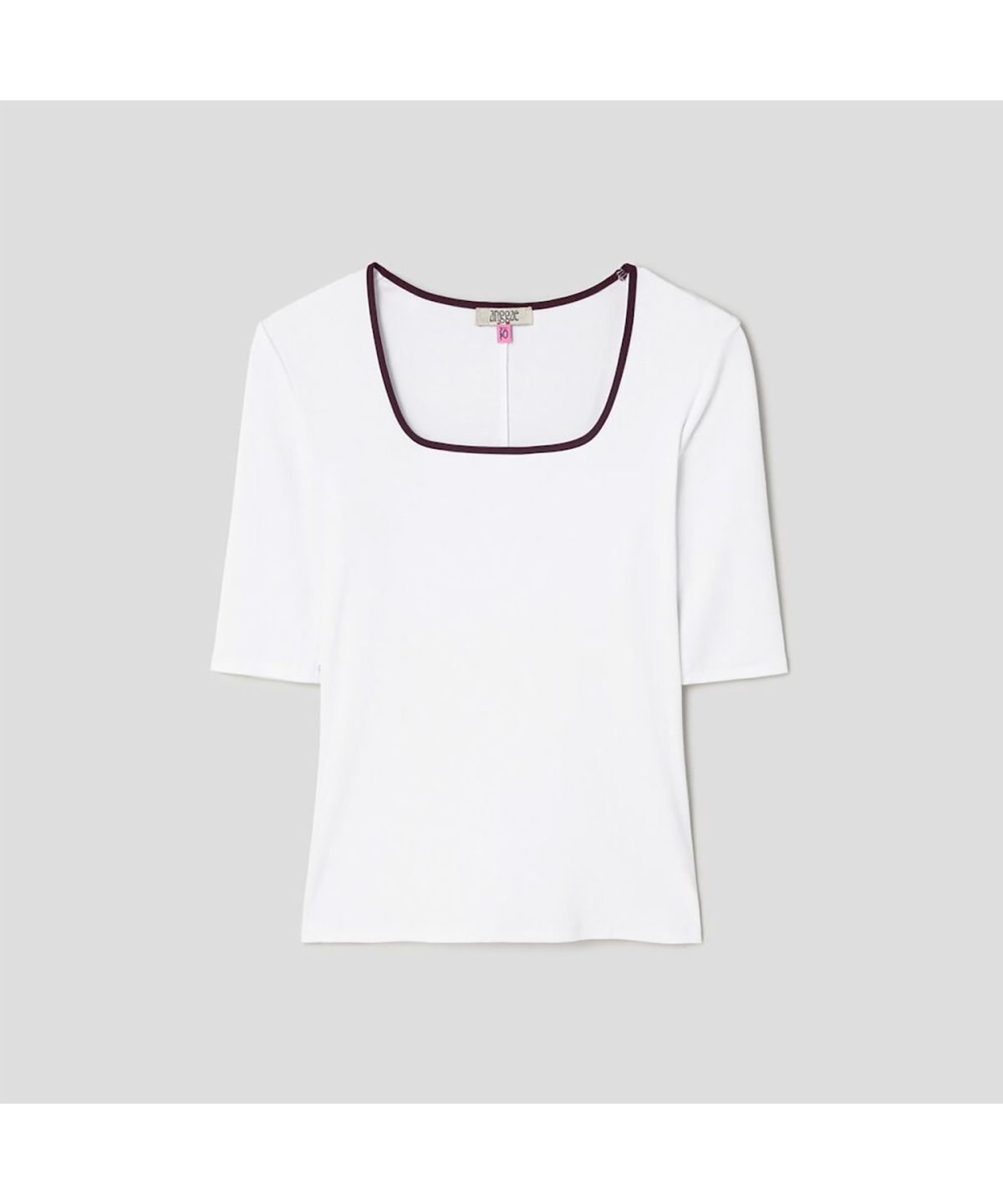 앙개(ANGGAE) Square Neck Tshirt  Ivory
