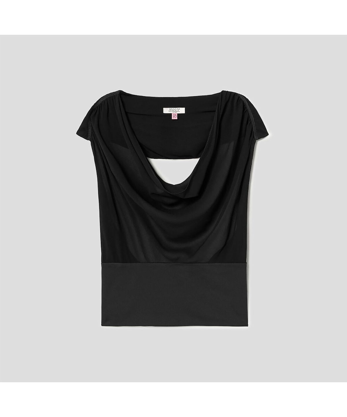 앙개(ANGGAE) Halter Neck Blouse  Black