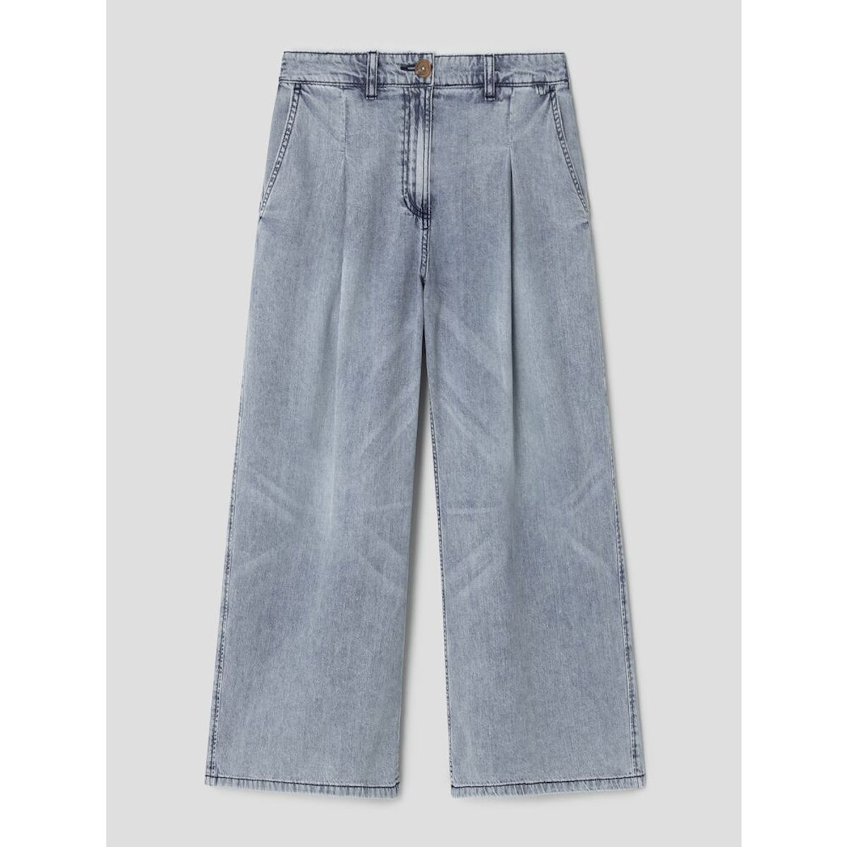앙개(ANGGAE) Wide Denim Pants  Grey
