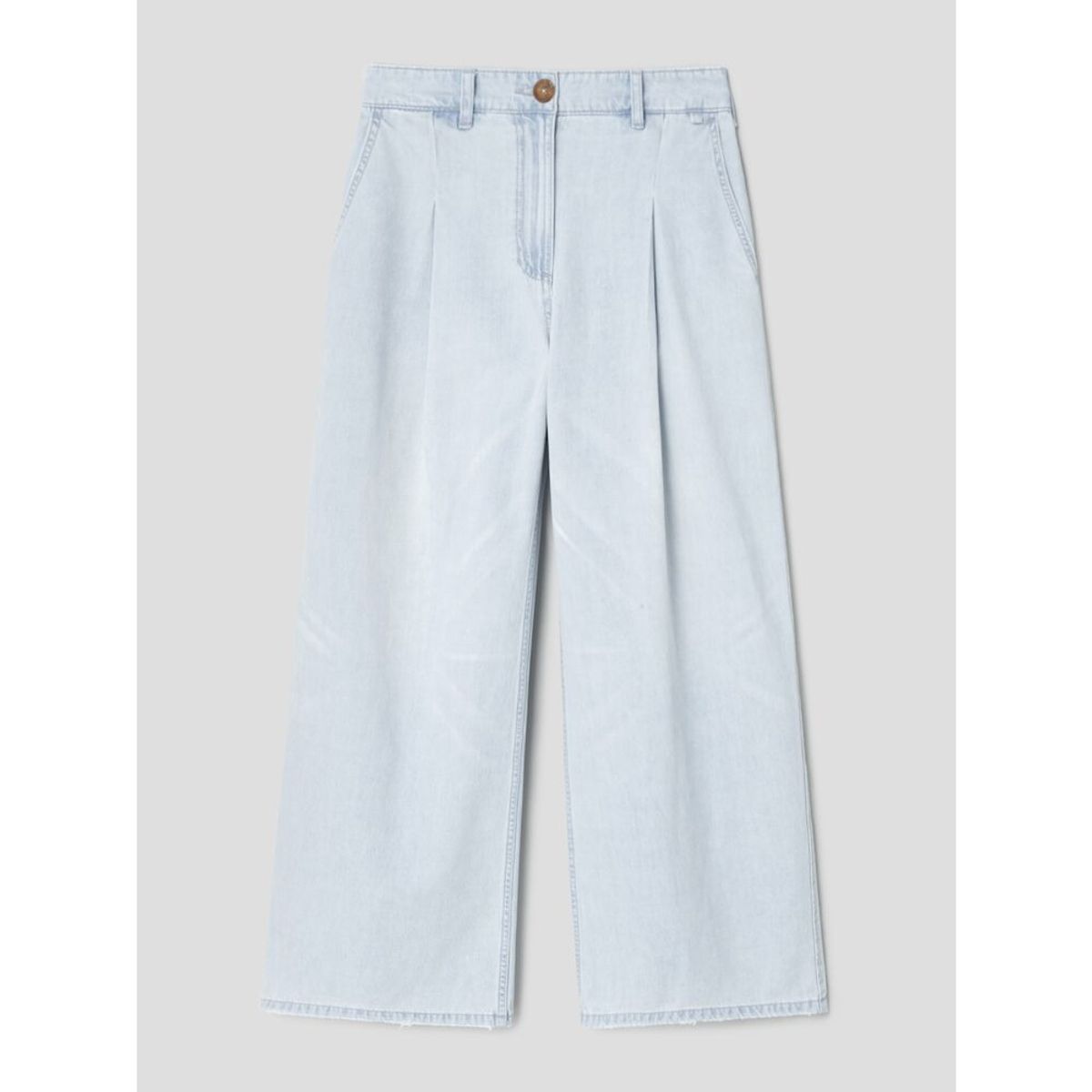 앙개(ANGGAE) Wide Denim Pants  Blue