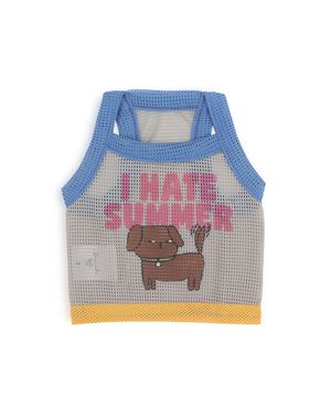 I HATE SUMMER Mesh Top Beige