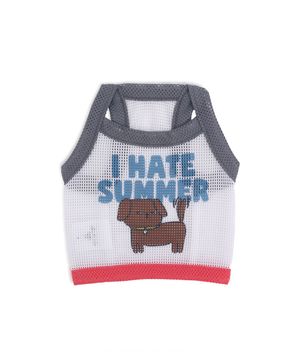 I HATE SUMMER Mesh Top White