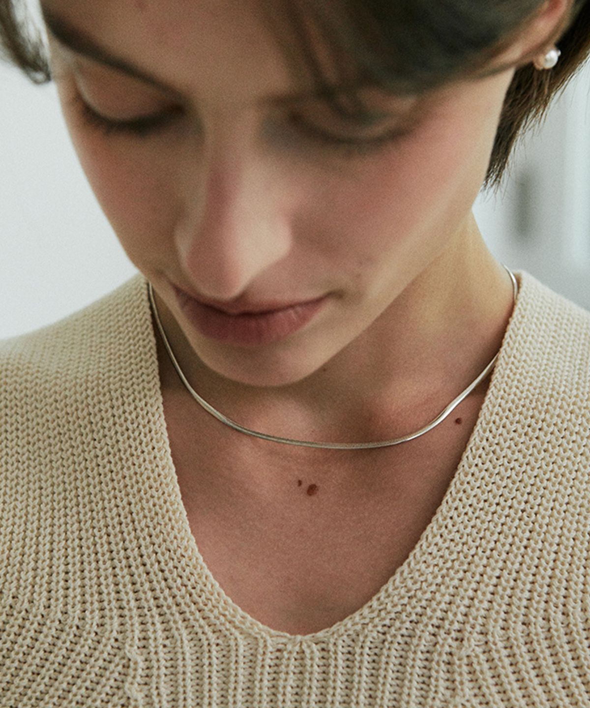 베흐트(VERTE) [925 silver] Un.silver.160 / flat soir necklace