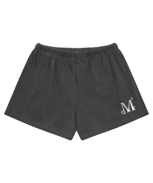 슬랩 피그먼트 워싱 메탈 로고 셋업 쇼츠 (2컬러)