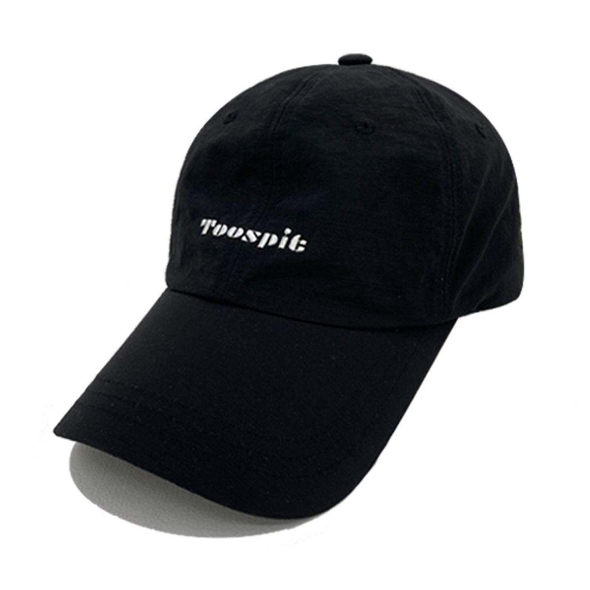 투에스핏(TOOSPIT) 나일론 시그니처 레터링 로고 볼캡 (블랙)