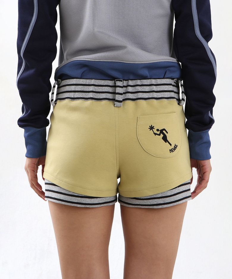 Layered Belted Shorts (YELLOW)
