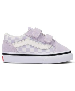 올드스쿨 V 토들러 컬러 띠어리 체커보드 라일락 미스트