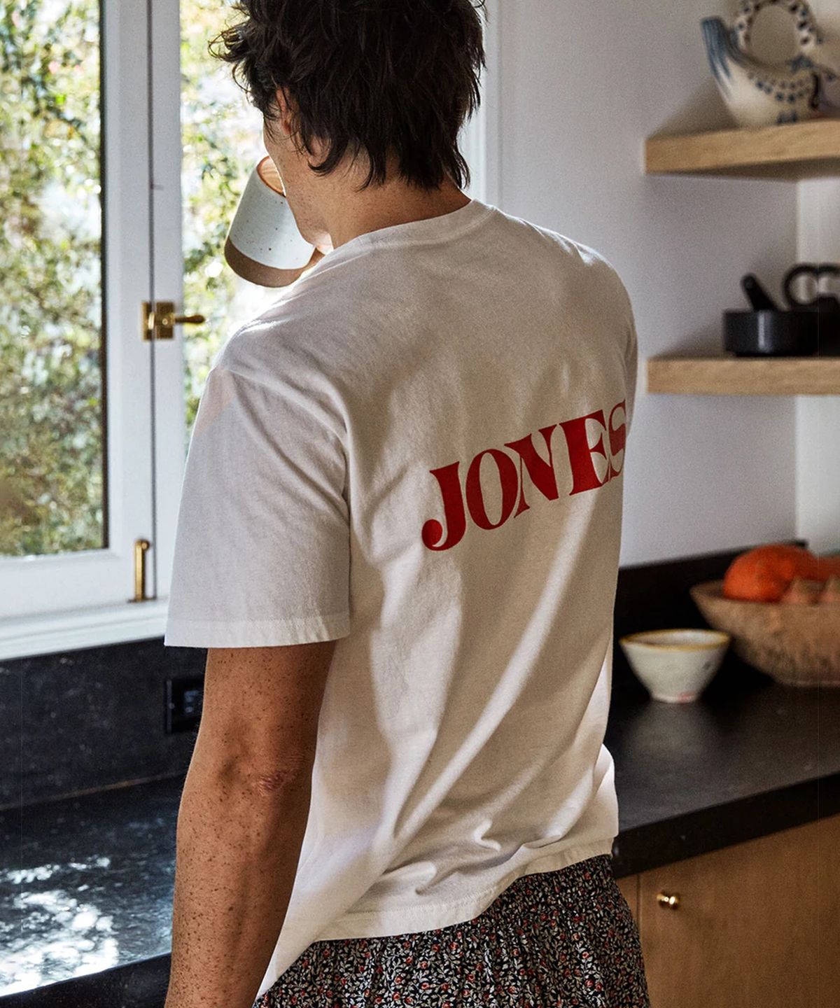 슬리피 존스(SLEEPY JONES) (U) 프린티드 잭슨 티셔츠 화이트 PRINTED JACKSON T-SHIRT SLEEPY JONES WHITE