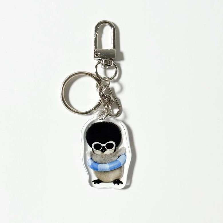 Afro Penguin 아프로 펭귄 (아크릴 키링)