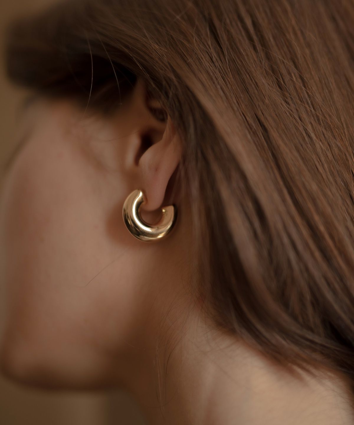 노비스도쿄(NOVICE TOKYO) 청키 후프 피어스  Chunky Hoop Pierce / Gold
