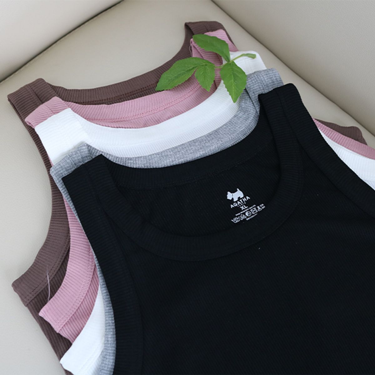 아가타 이너웨어(AGATHA INNERWEAR) 여성 모달 골지나시