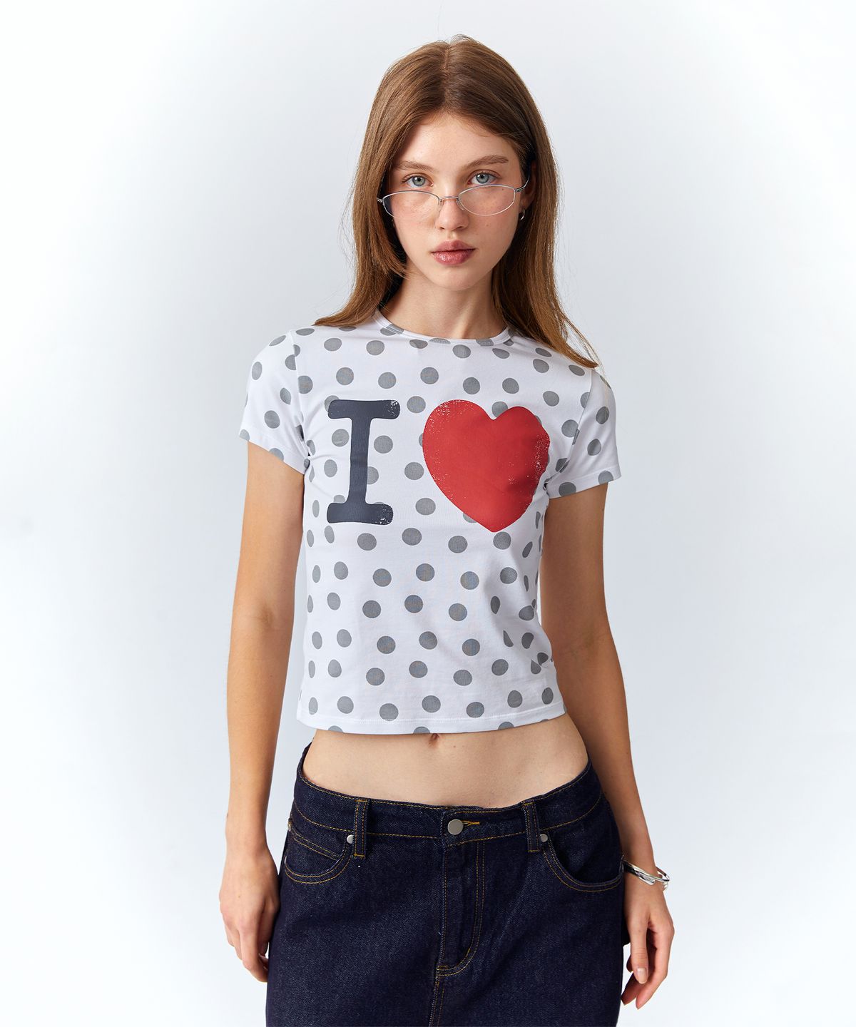 리트리버클럽(RETRIEVER CLUB) I LOVE CROP TEE [WHITE]