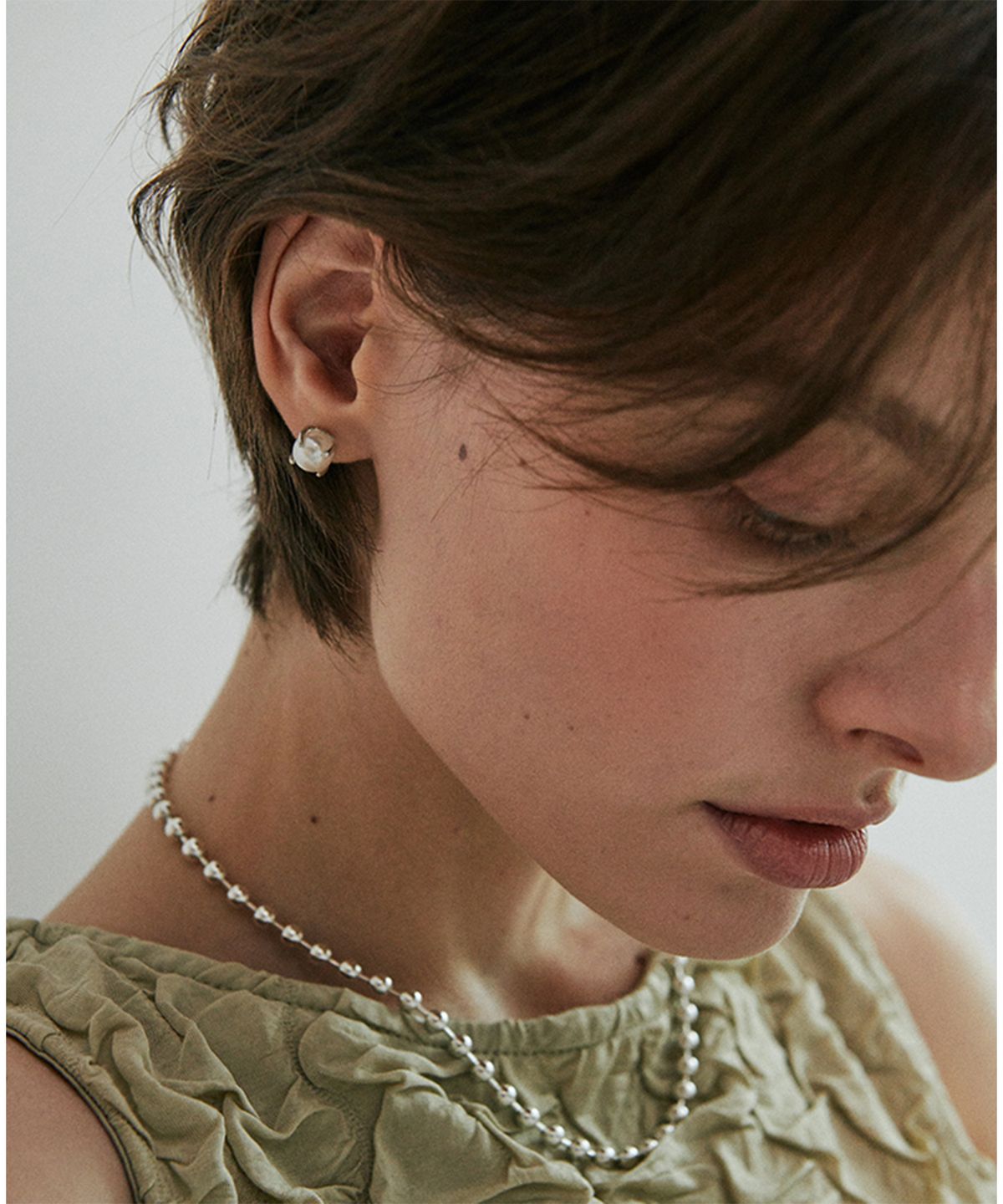 베흐트(VERTE) [925 silver] Deux.silver.225 / ecrin pearl earring (8mm)