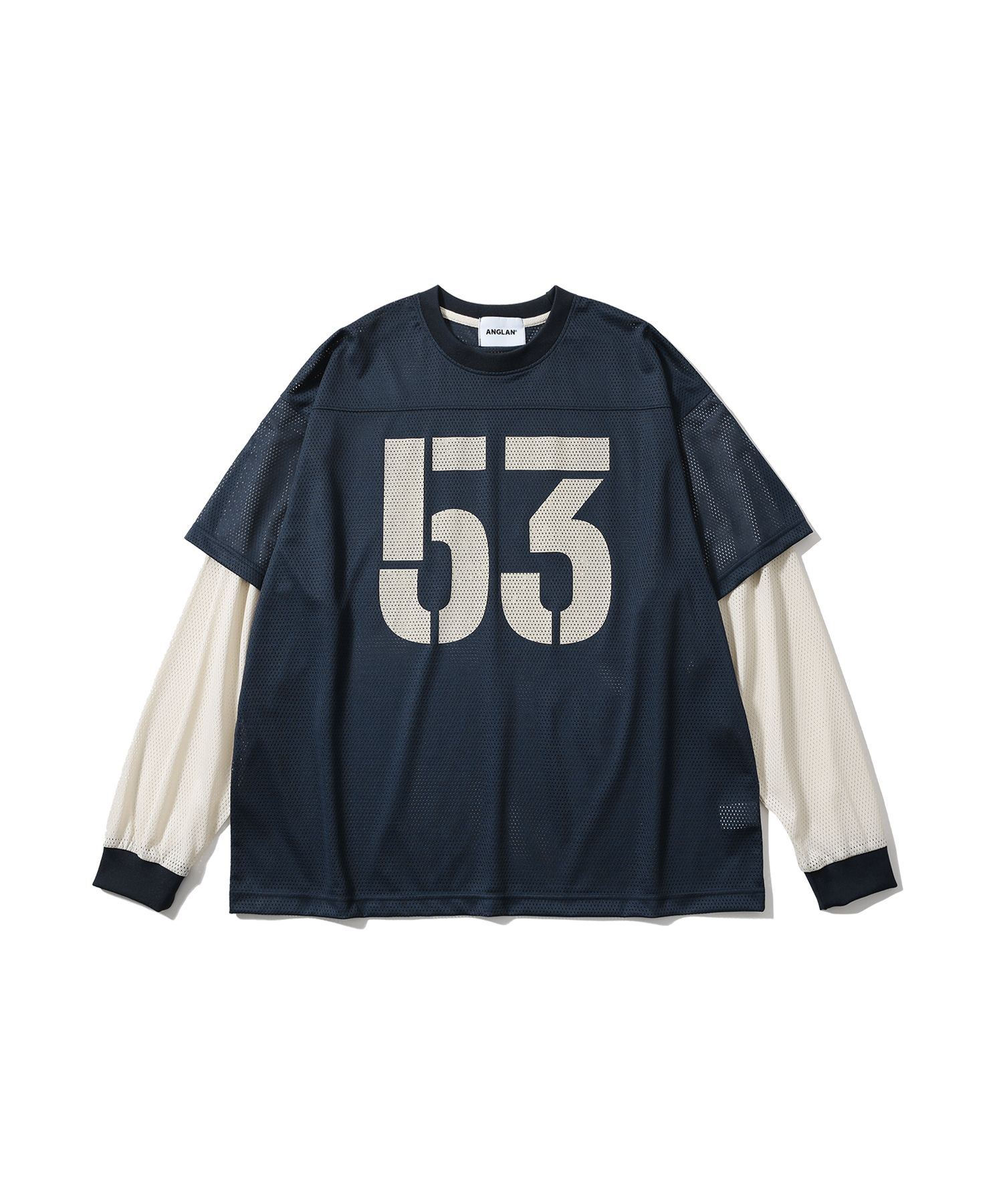 【ANGLAN】25SS★ [AG] Mesh Layered Long Sleeve MUSINSA | ANGLAN Mesh Layered Long Sleeve - Blue